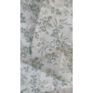 Laura Ashley Bedskirt Miranda Gray Green Cottage Floral Full/Qn 14" Drop New